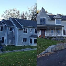 exterior home remodeling - before and after